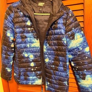 Lands' End Kids Cosmic Blue Puffer Jacket